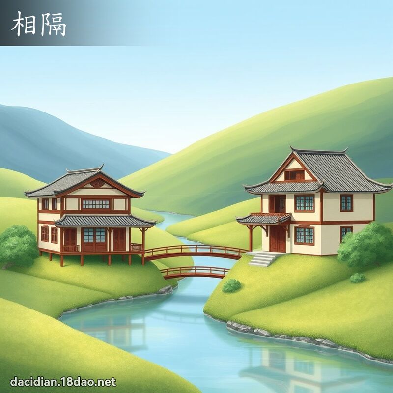相隔 - 國語大辭典配圖