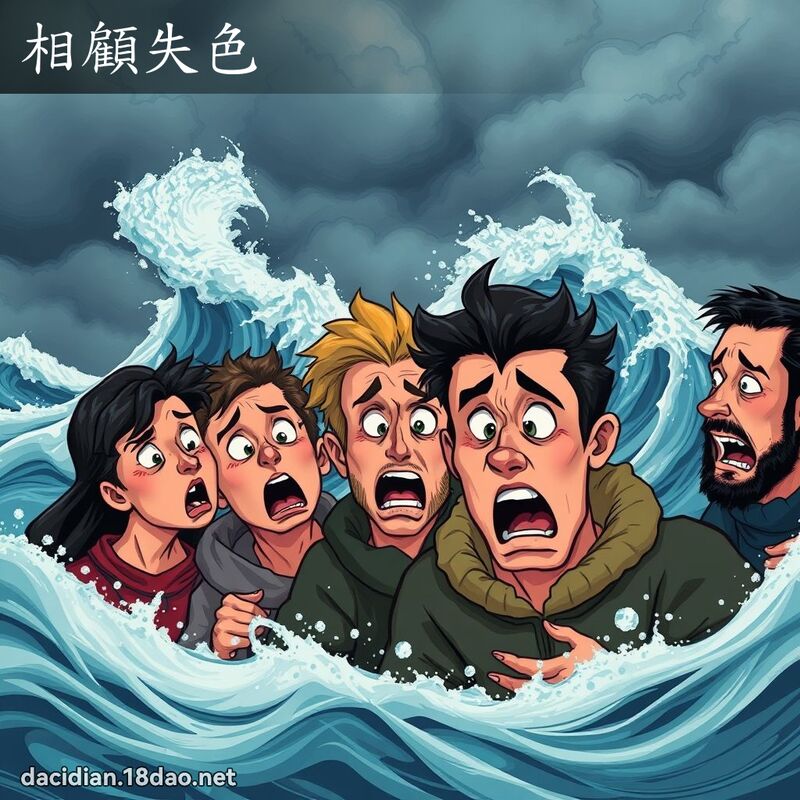 相顾失色 - 国语大辞典配图