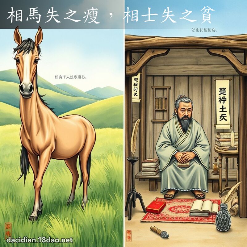 相馬失之瘦，相士失之貧 - 國語大辭典配圖