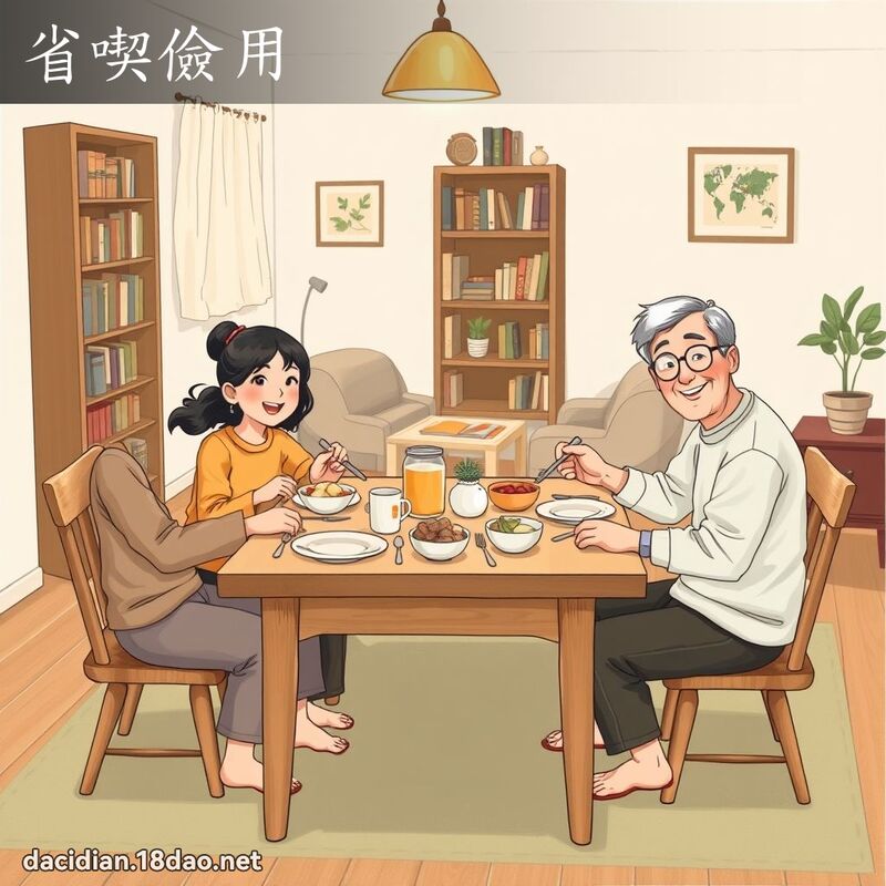 省喫儉用 - 國語大辭典配圖