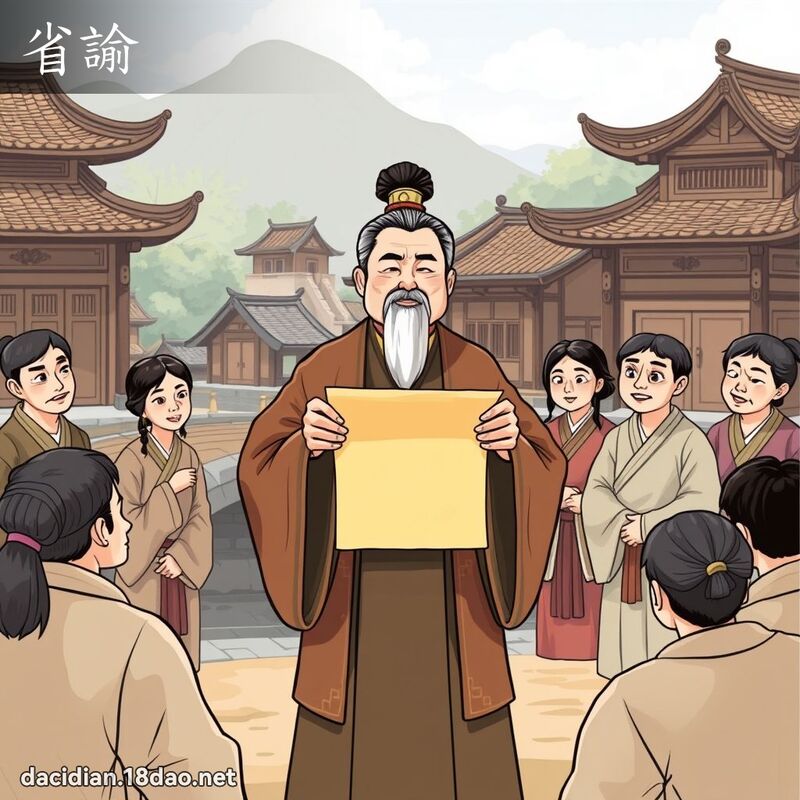 省諭 - 國語大辭典配圖