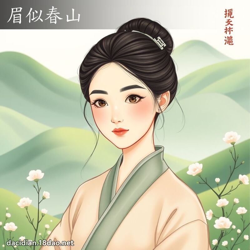眉似春山 - 國語大辭典配圖