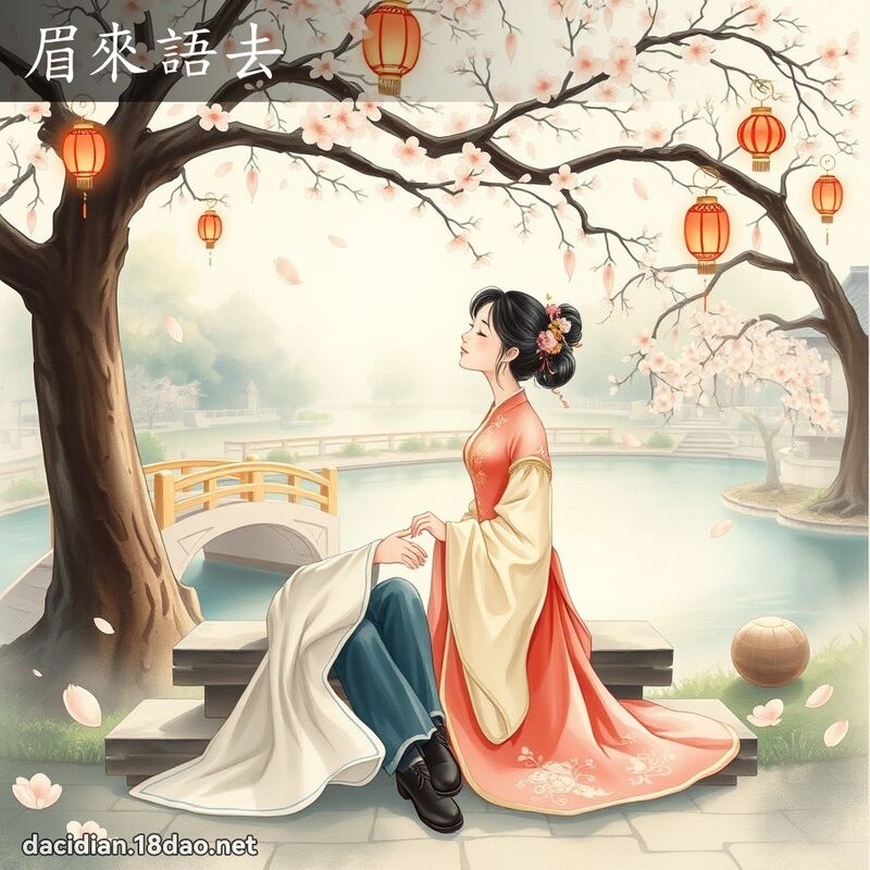 眉来语去 - 国语大辞典配图