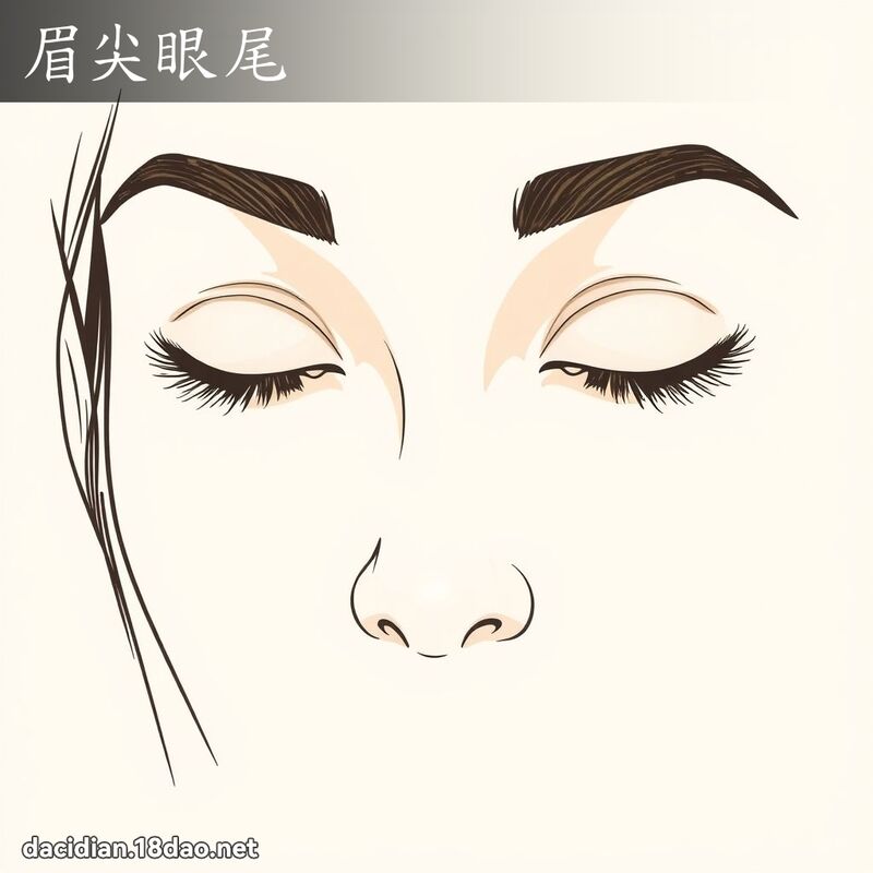 眉尖眼尾 - 國語大辭典配圖