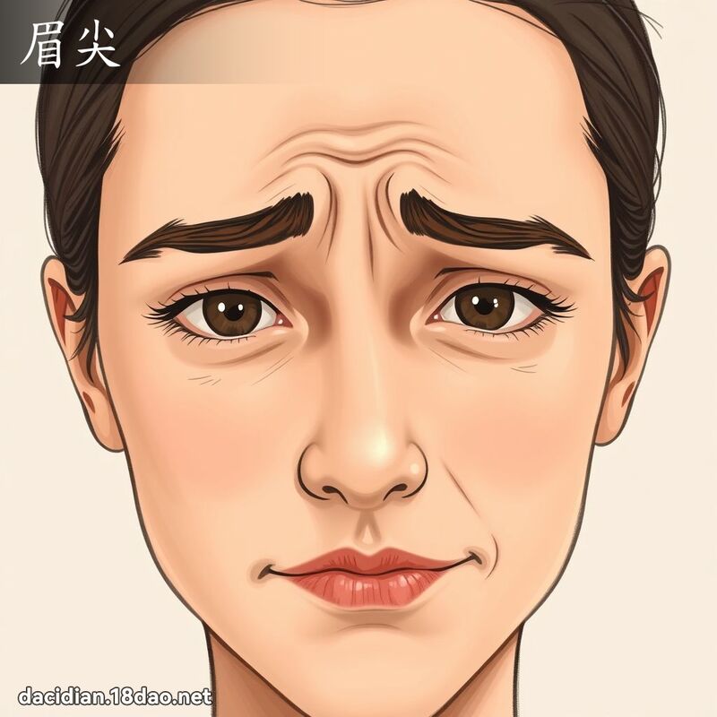 眉尖 - 国语大辞典配图