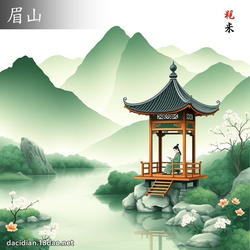 眉山 - 國語大辭典配圖