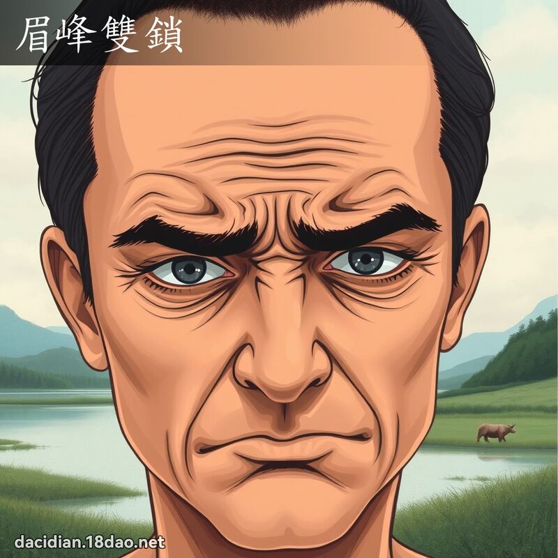 眉峰雙鎖 - 國語大辭典配圖