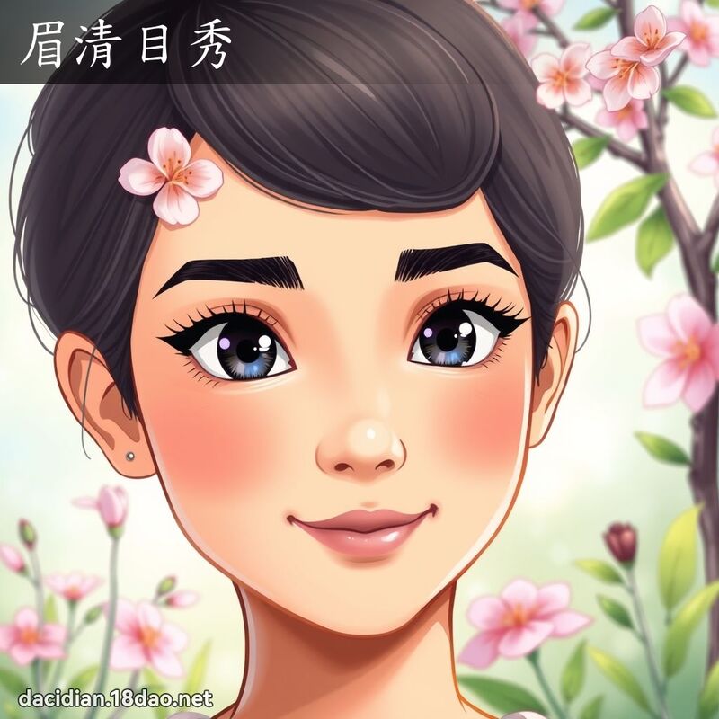 眉清目秀 - 國語大辭典配圖