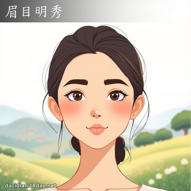 眉目明秀 - 國語大辭典配圖