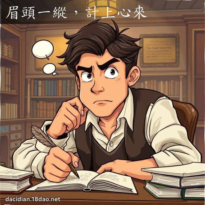 眉头一纵，计上心来 - 国语大辞典配图