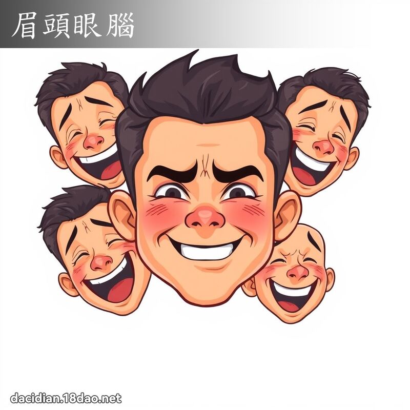 眉頭眼腦 - 國語大辭典配圖