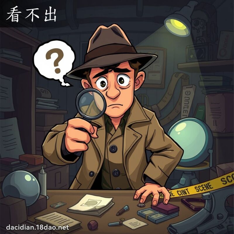 看不出 - 國語大辭典配圖