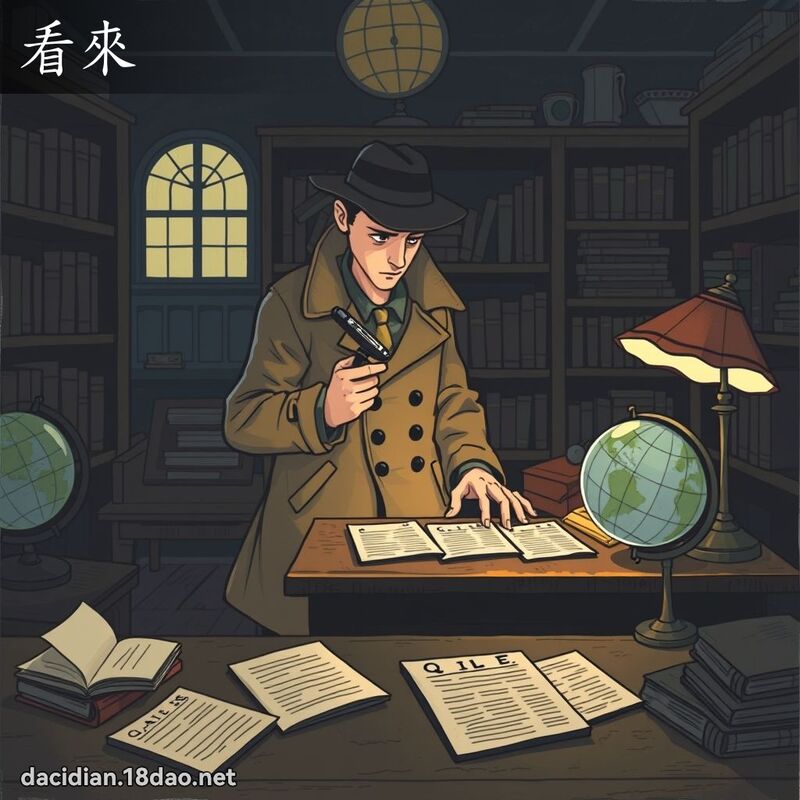 看來 - 國語大辭典配圖