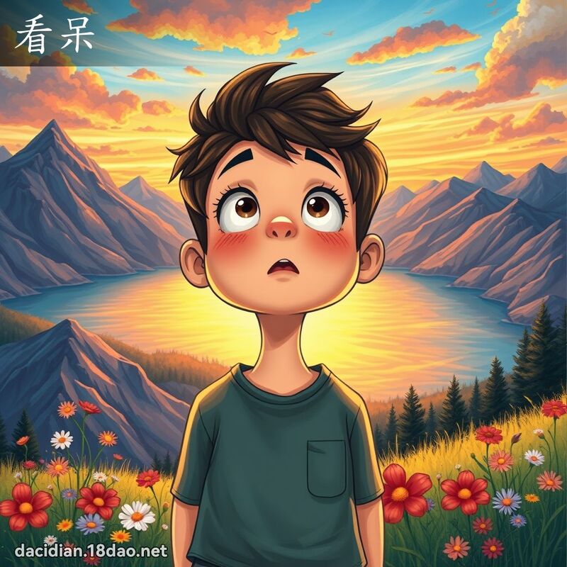 看呆 - 國語大辭典配圖
