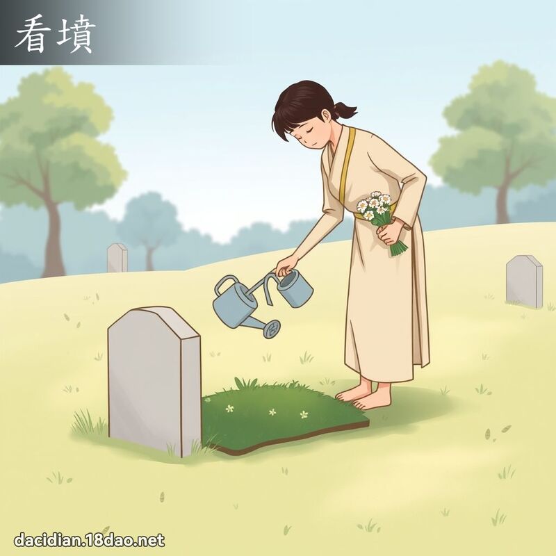 看墳 - 國語大辭典配圖