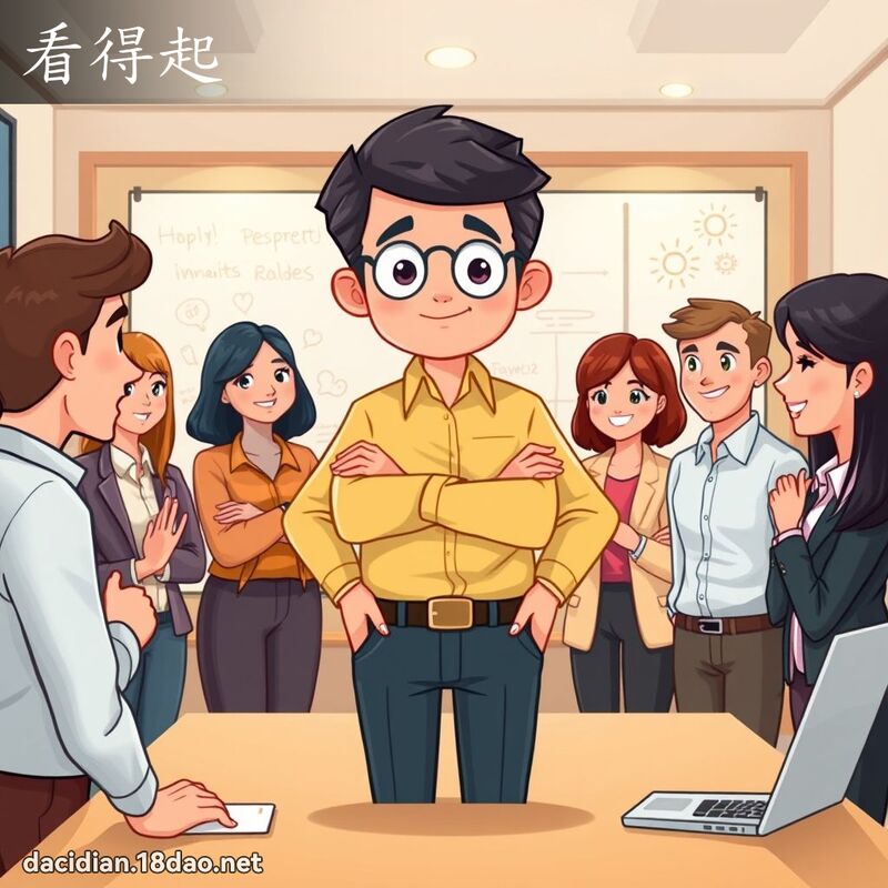看得起 - 國語大辭典配圖