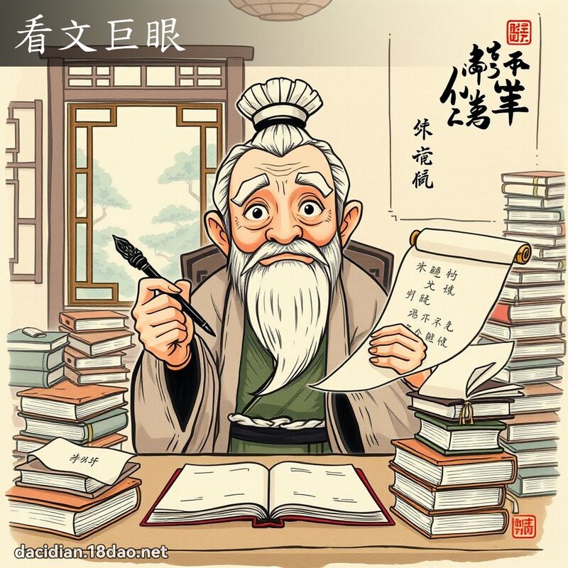 看文巨眼 - 國語大辭典配圖