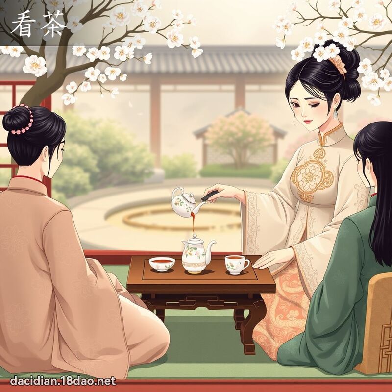 看茶 - 国语大辞典配图