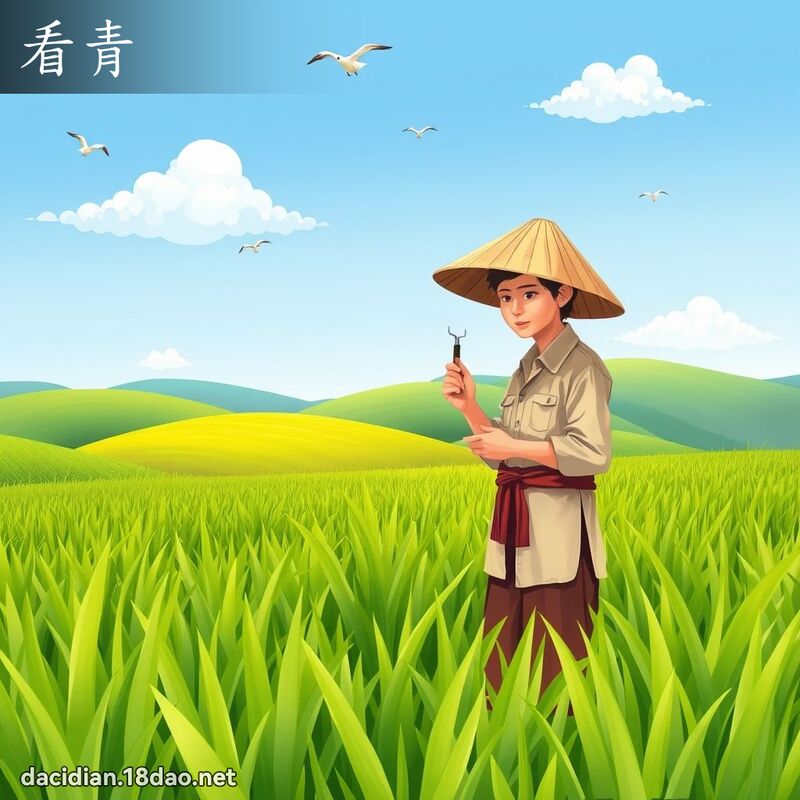 看青 - 國語大辭典配圖