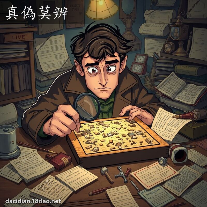 真偽莫辨 - 国语大辞典配图