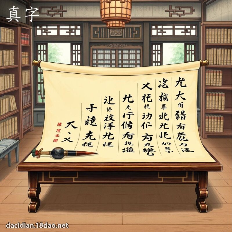 真字 - 国语大辞典配图