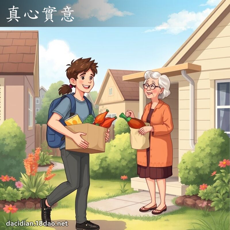真心实意 - 国语大辞典配图
