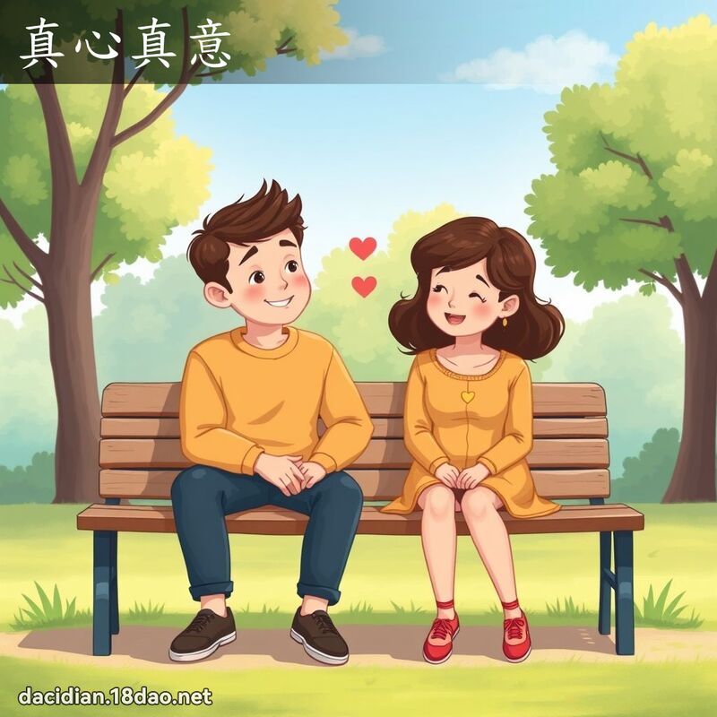 真心真意 - 國語大辭典配圖