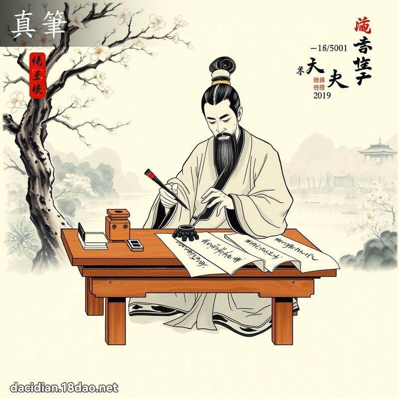 真笔 - 国语大辞典配图