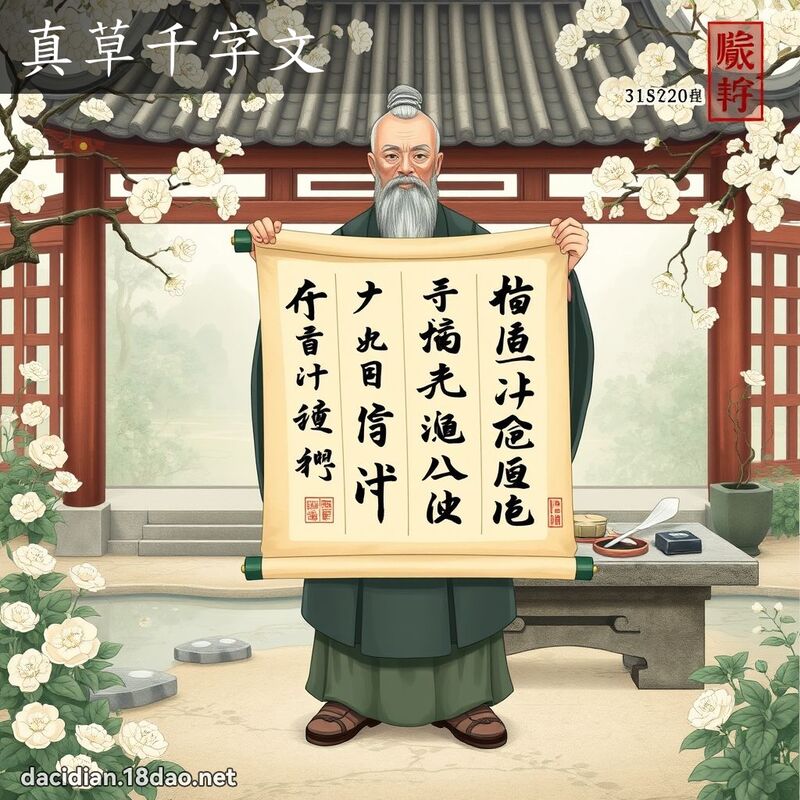 真草千字文 - 国语大辞典配图