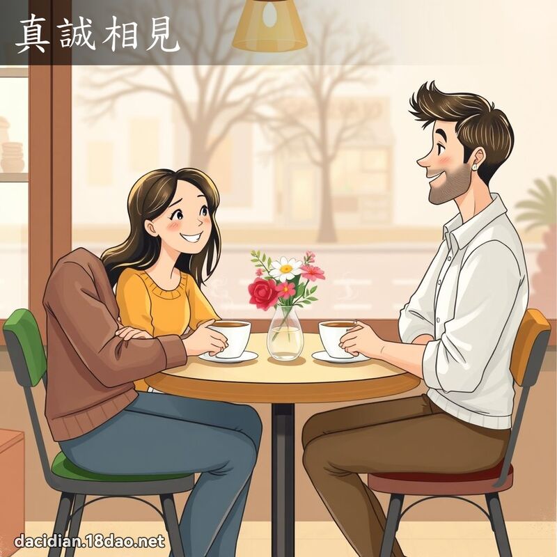 真诚相见 - 国语大辞典配图