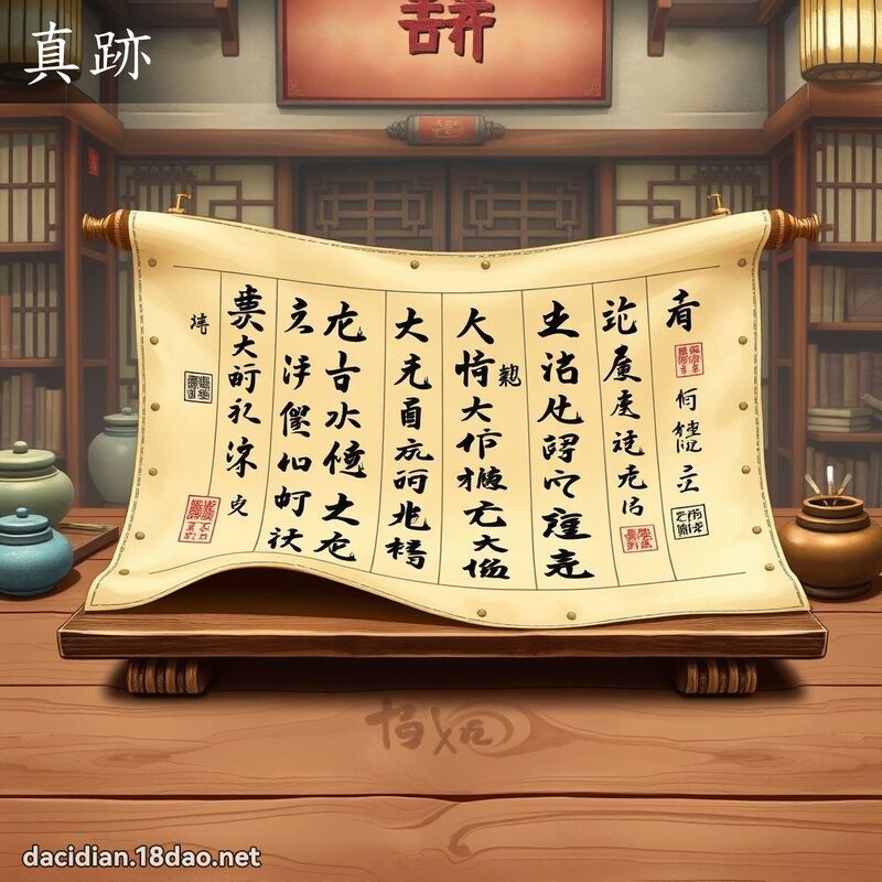真跡 - 國語大辭典配圖