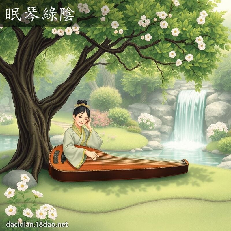 眠琴绿阴 - 国语大辞典配图