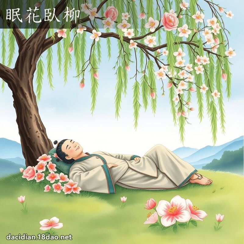 眠花臥柳 - 国语大辞典配图