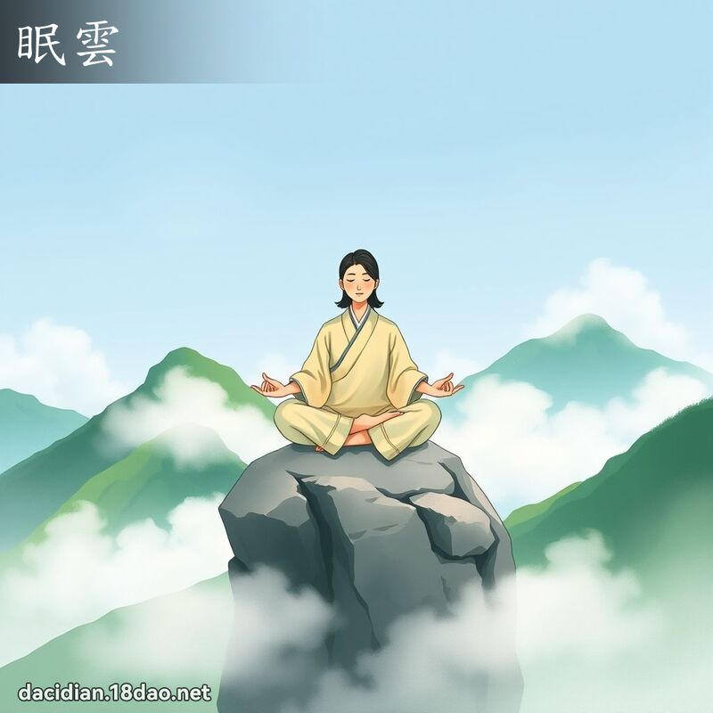 眠雲 - 國語大辭典配圖