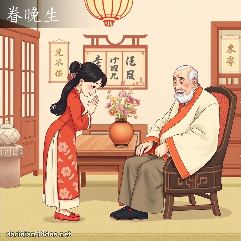 眷晚生 - 国语大辞典配图