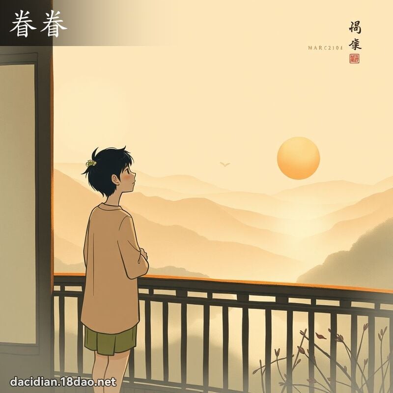 眷眷 - 国语大辞典配图
