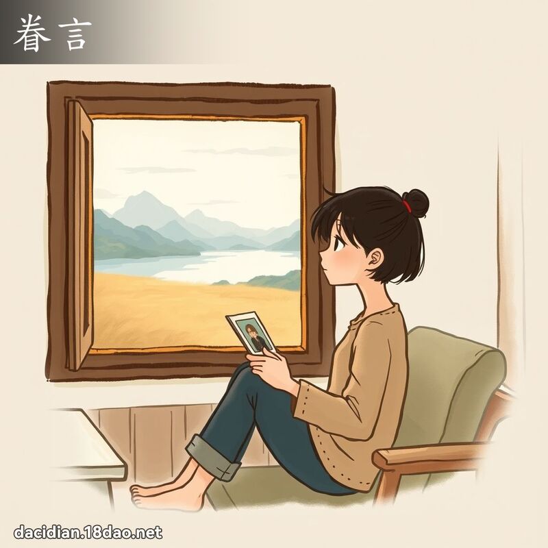 眷言 - 国语大辞典配图