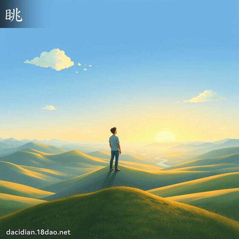 眺 - 國語大辭典配圖