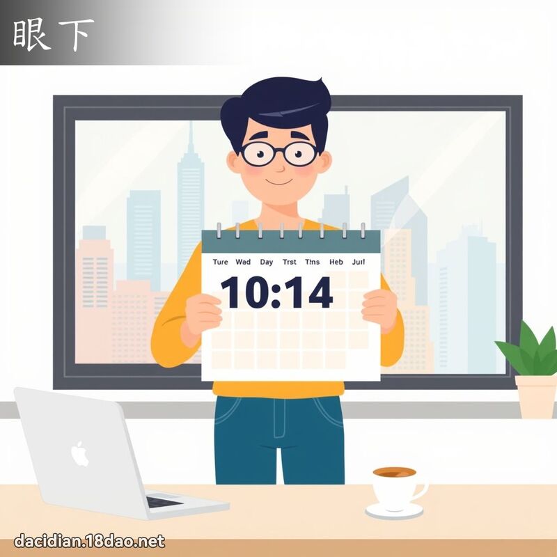 眼下 - 國語大辭典配圖