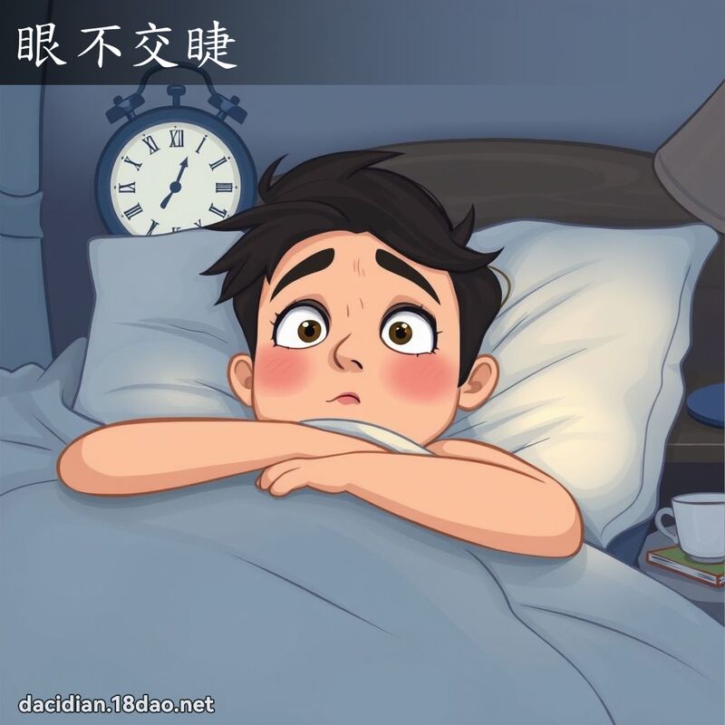眼不交睫 - 国语大辞典配图