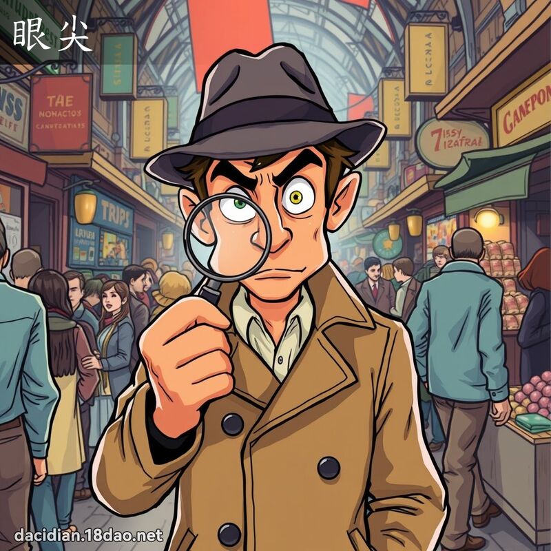 眼尖 - 國語大辭典配圖
