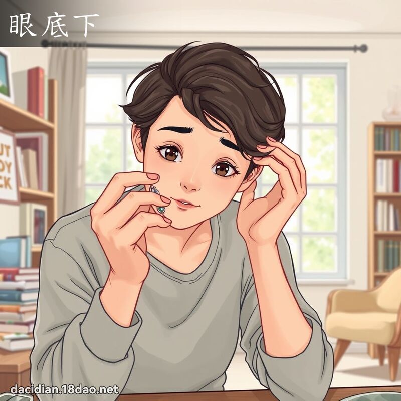 眼底下 - 国语大辞典配图