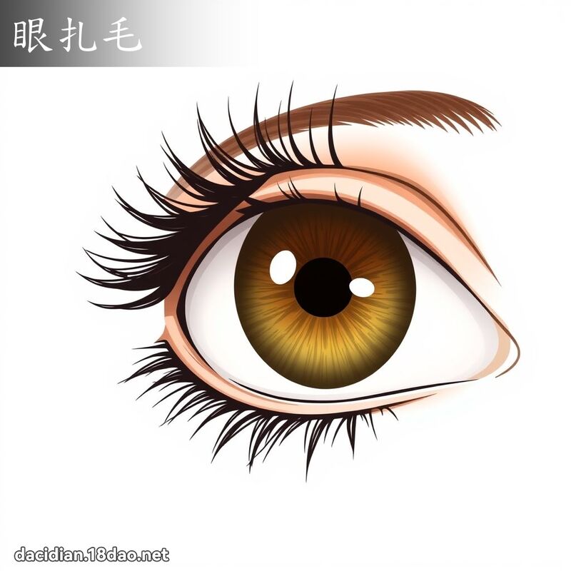 眼扎毛 - 國語大辭典配圖