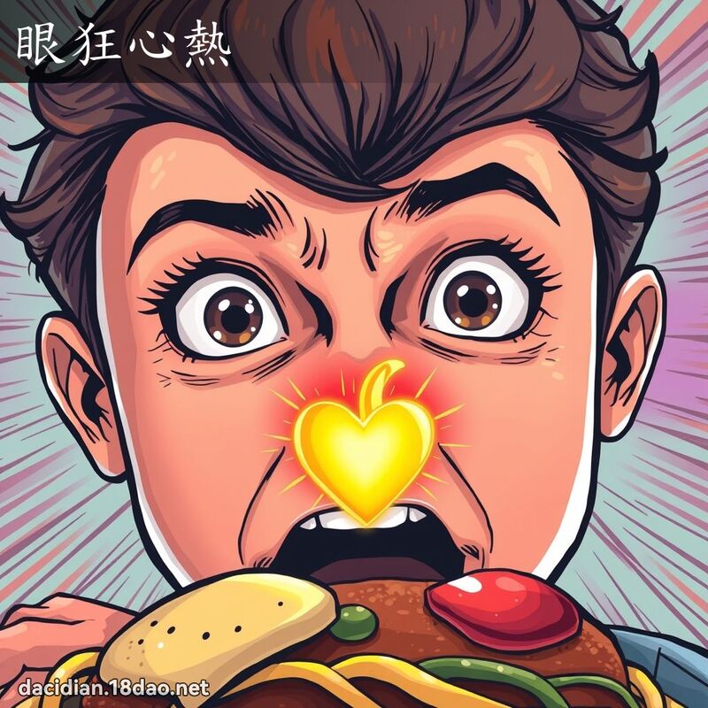 眼狂心熱 - 國語大辭典配圖