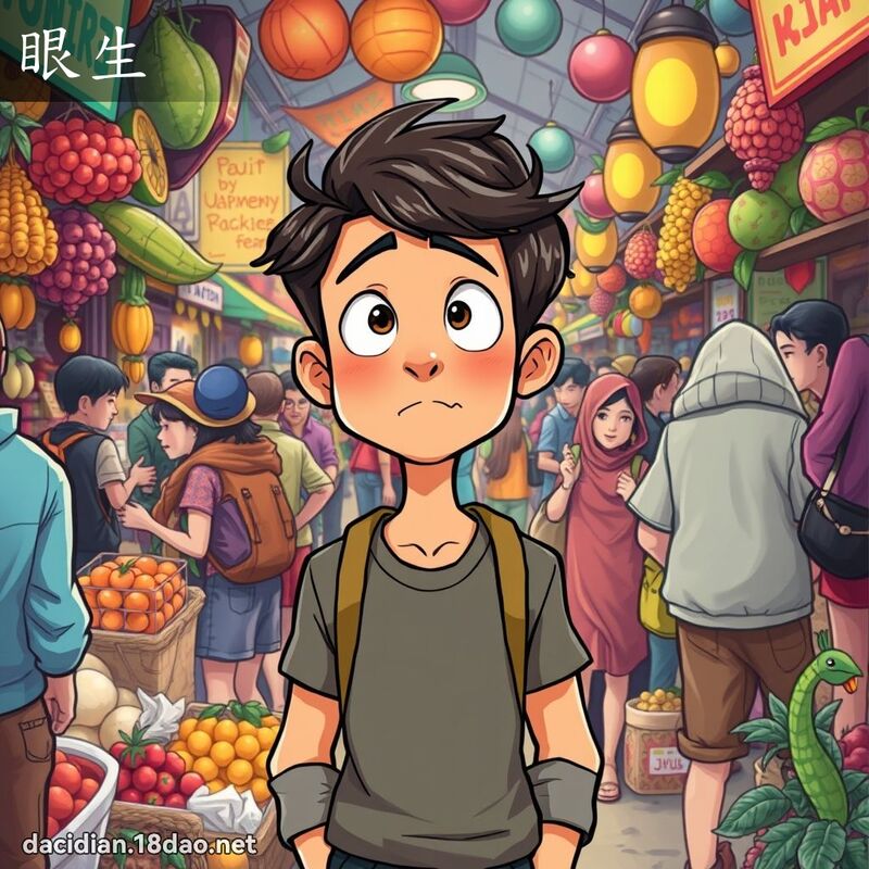 眼生 - 國語大辭典配圖