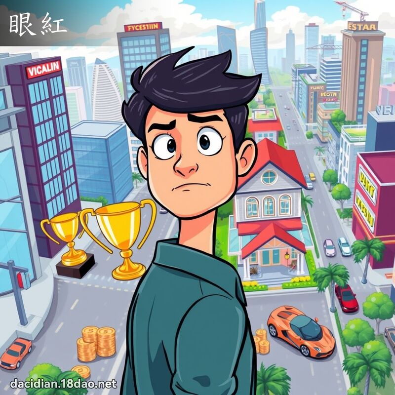 眼红 - 国语大辞典配图