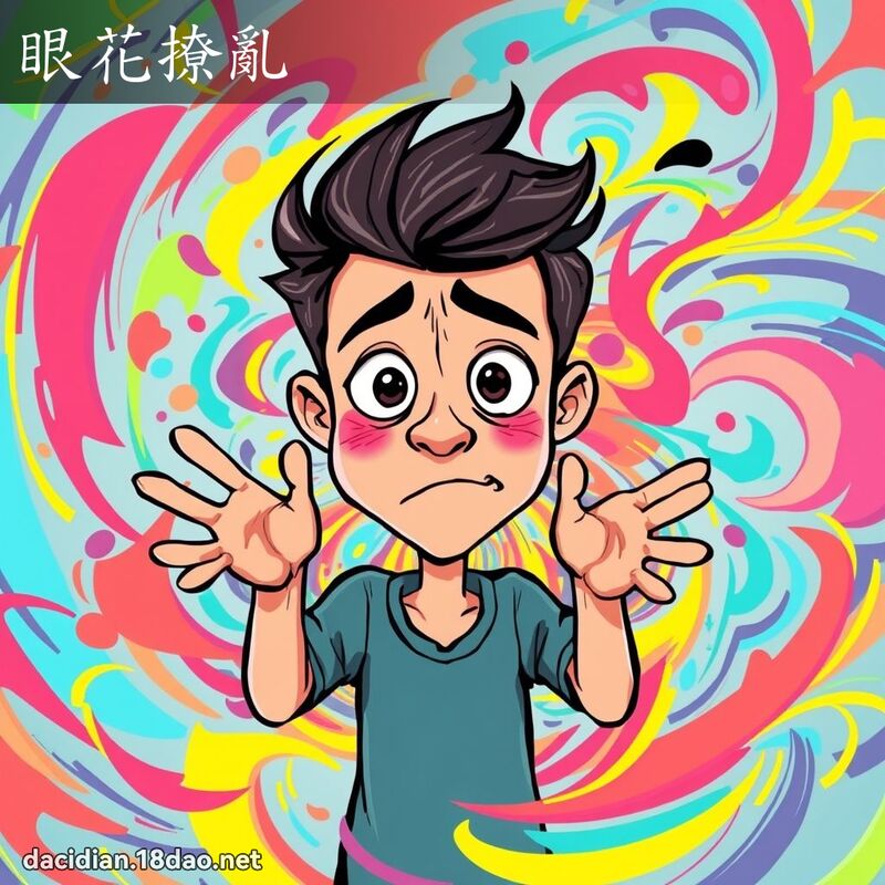 眼花撩亂 - 國語大辭典配圖