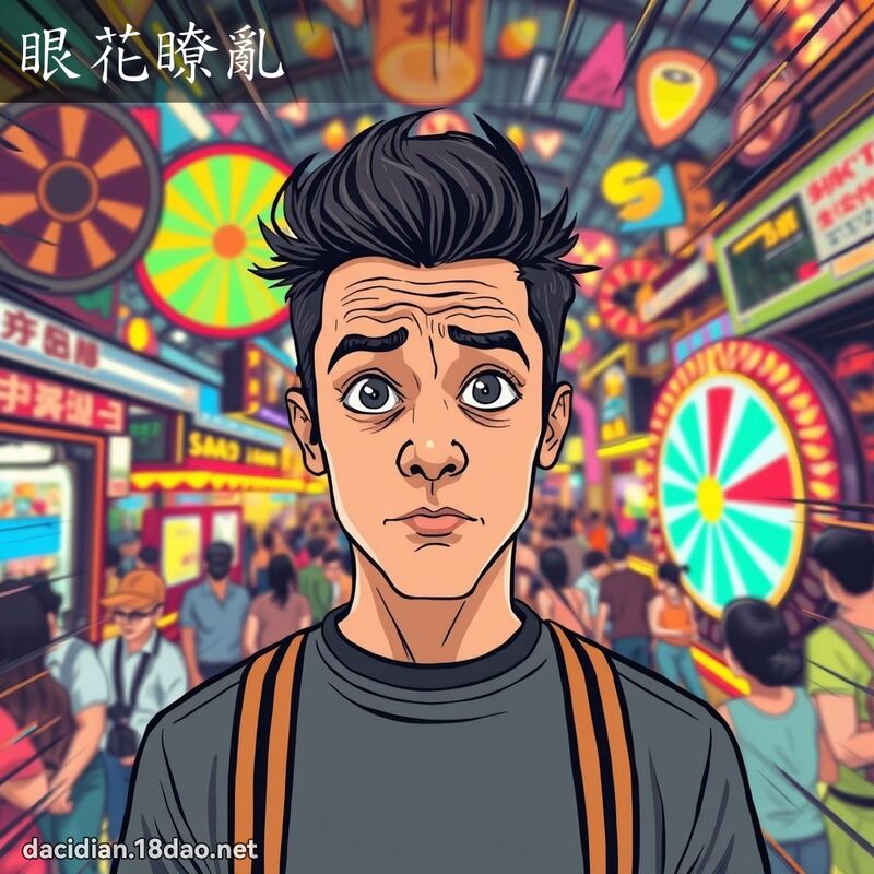眼花瞭乱 - 国语大辞典配图