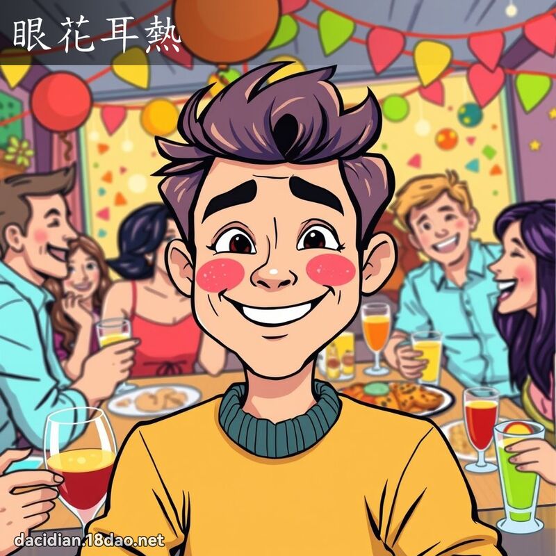 眼花耳熱 - 國語大辭典配圖