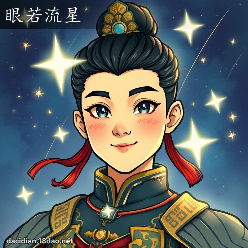 眼若流星 - 国语大辞典配图